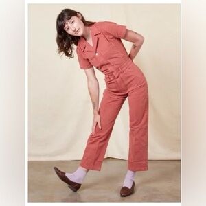 Big Bud Press - Short Sleeve Jumpsuit - Size XL - Clay Red